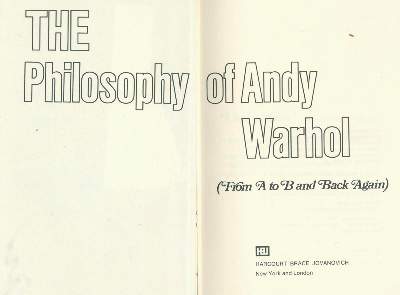 Bild Nr.2: 132-1299 Warhol,A.: (Literatur und illustrierte Bücher 20.Jahrhundert - Alte Literatur in modernen Ausgaben)