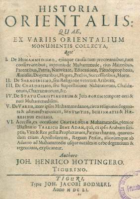 Bild Nr.1: 132-134 Hottinger,J.H.: (Alte Drucke, Handschriften und Theologie)