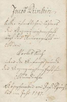 Bild Nr.1: 132-1364 Reinlein,J.: (Medizin, Handschriften)