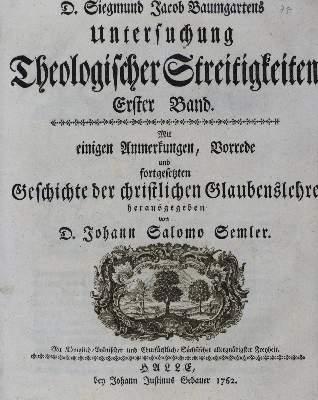 Bild Nr.1: 132-14 Baumgarten,S.J.: (Alte Drucke, Handschriften und Theologie)