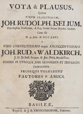 Bild Nr.1: 132-142 Waldkirch,J.R.v.: (Iselin)