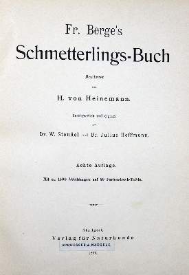 Bild Nr.2: 132-1437 Berge,F.: (Zoologie, Schmetterlinge)