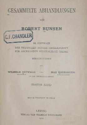 Bild Nr.1: 132-1465 Bunsen,R.: (Verschiedene Gebiete - Varia)