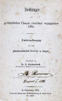 Bild Nr.2: 132-1467 Dragendorff,G.: (Verschiedene Gebiete - Varia, Chemie)