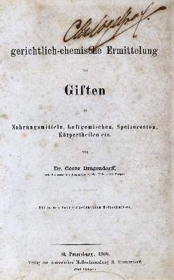 Bild Nr.1: 132-1468 Dragendorff,G.: (Verschiedene Gebiete - Varia, Chemie)