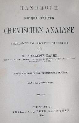 Bild Nr.1: 132-1472 Stähler,A. (Hrsg.).: (Verschiedene Gebiete - Varia, Chemie)