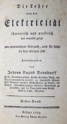 Bild Nr.1: 132-1482 Donndorff,J.A. (Hrsg.).: (Verschiedene Gebiete - Varia, Elektrizität)