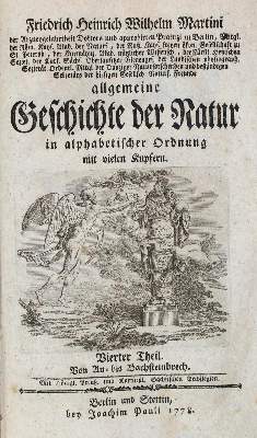 Bild Nr.1: 132-1496 Martini,F.H.W.: (Verschiedene Gebiete - Varia)