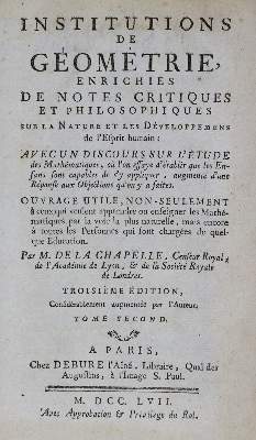 Bild Nr.1: 132-1499 Chapelle,(A.)de la.: (Verschiedene Gebiete - Varia, Mathematik)