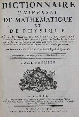Bild Nr.2: 132-1504 Saverien,(A.).: (Verschiedene Gebiete - Varia, Mathematik)