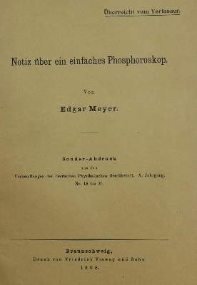Bild Nr.1: 132-1517 Meyer,E.: (Verschiedene Gebiete - Varia, Physik)