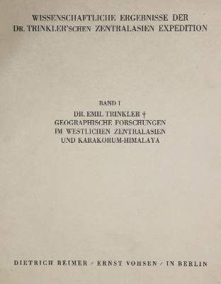 Bild Nr.1: 132-1595 Trinkler,E. u. H.de Terra (Bearb.).: (Asien)