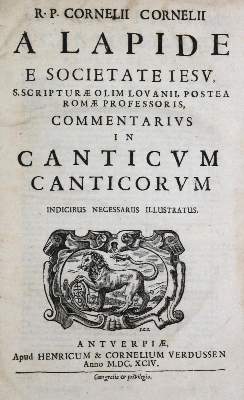 Bild Nr.1: 132-161 Lapide,C. (d.i. C.van den Steen).: (Alte Drucke, Handschriften und Theologie)