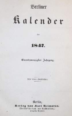 Bild Nr.3: 132-1622 Berliner Kalender: (Deutschland, Berlin)