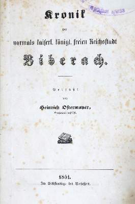 Bild Nr.1: 132-1623 Ostermayer,H.: (Deutschland, Biberach)