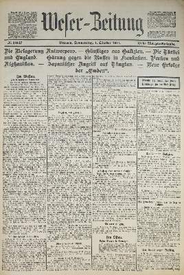 Bild Nr.1: 132-1628 Weser-Zeitung.: (Deutschland, Bremen)