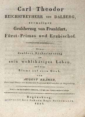 Bild Nr.1: 132-1631 Krämer,A.: (Deutschland, Dalberg)