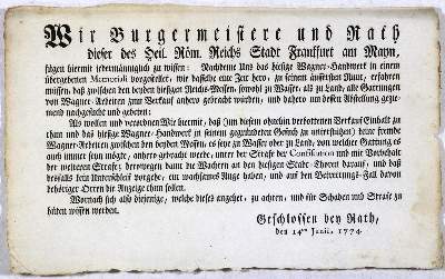 Bild Nr.1: 132-1657 Frankfurt am Main.: (Deutschland, Frankfurt, Wagner-Handwerk)