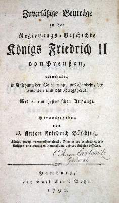 Bild Nr.1: 132-1702 Büsching,A.F.: (Deutschland, Preußen)