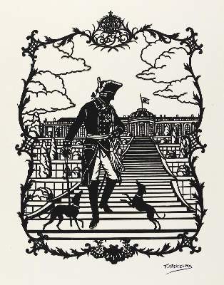 Bild Nr.1: 132-1704 Friedrich II.: (Deutschland, Preußen, Scherenschnitte)