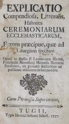 Bild Nr.1: 132-171 Mayer,L.: (Alte Drucke, Handschriften und Theologie)