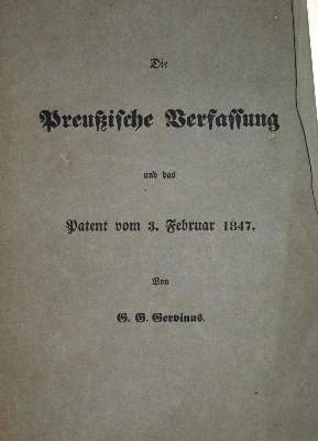Bild Nr.1: 132-1713 Gervinus,G.G.: (Deutschland, Revolution 1848/49 - Vormärz - Politik)