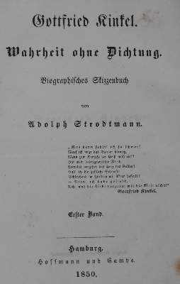 Bild Nr.1: 132-1716 Strodtmann,A.: (Deutschland, Revolution 1848/49 - Vormärz - Politik)