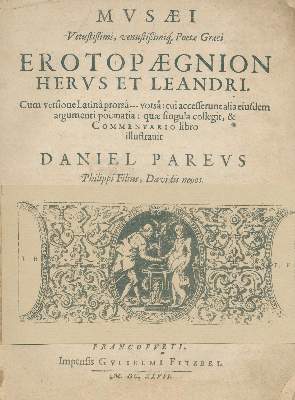 Bild Nr.1: 132-177 Musaeus.: (Alte Drucke, Handschriften und Theologie)