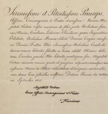 Bild Nr.1: 132-1921 Franz II.,: (Autographen)