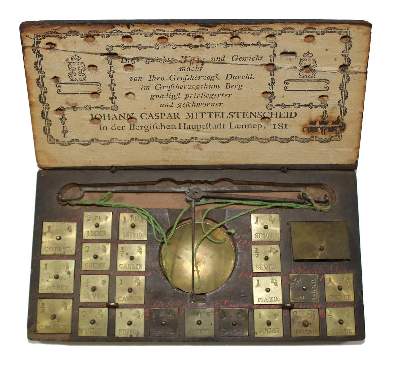 Bild Nr.1: 132-1957 Mittelstenscheid, Caspar Johann.: (Varia, Apothekenwesen_, Münzwaagen)