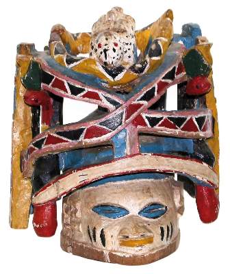 Bild Nr.1: 132-2093 Yoruba Nigeria: (Afrika, Sammlung Wolfgang Nerlich, Masken)