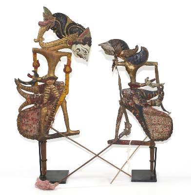 Bild Nr.1: 132-2143 Wayang Klitik Schattenspielfiguren: (Asiatika)