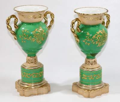 Bild Nr.2: 132-2173 Biedermeier Henkelvasen.: (Porzellan u. Keramik)