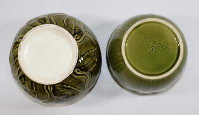 Bild Nr.5: 132-2199 Vier Jugendstil Cachepots.: (Porzellan u. Keramik, Fayencen)