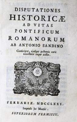 Bild Nr.1: 132-220 Sandini (Sandinus),A.: (Alte Drucke, Handschriften und Theologie)