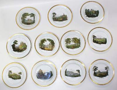 Bild Nr.1: 132-2215 Meissen 10 Ansichtenteller: (Porzellan u. Keramik, Meissen)