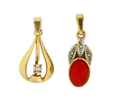 Bild Nr.1: 132-2224 Korallenanhänger u.: (Schmuck, Anhänger)