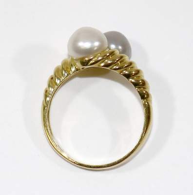 Bild Nr.2: 132-2251 Perlring 750 GG.: (Schmuck, Ringe)