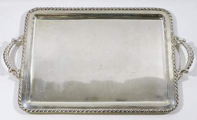 Bild Nr.1: 132-2257 Großes Silbertablett: (Silber)