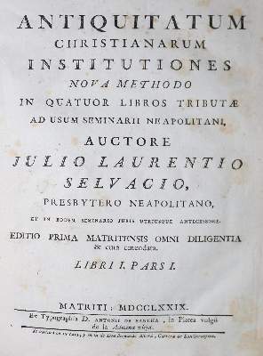 Bild Nr.1: 132-228 Selvagio,J.L.: (Alte Drucke, Handschriften und Theologie)