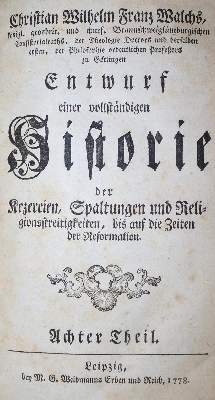 Bild Nr.1: 132-248 Walch,C.W.F.: (Alte Drucke, Handschriften und Theologie)