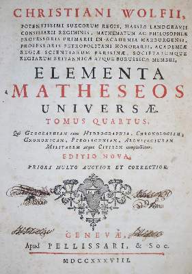 Bild Nr.1: 132-252 Wolff,C.: (Alte Drucke, Handschriften und Theologie)