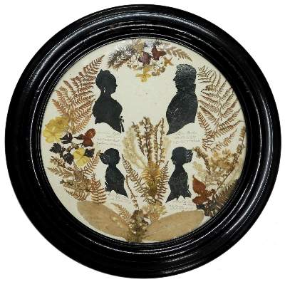 Bild Nr.1: 132-2579 Scherenschnitte.: (Varia, Silhouetten)
