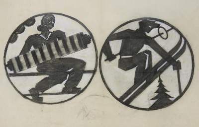 Bild Nr.1: 132-2580 Hermann,Friedrich: (Varia, Skifahren, Werbung)