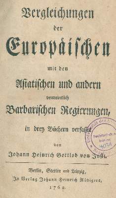 Bild Nr.1: 132-263 Justi,J.H.G.v.: (Politik und Staatswissenschaften)