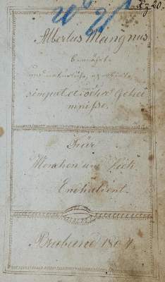 Bild Nr.1: 132-294 Albertus Mangnus (!): (Grenzwissenschaften und Okkultismus)