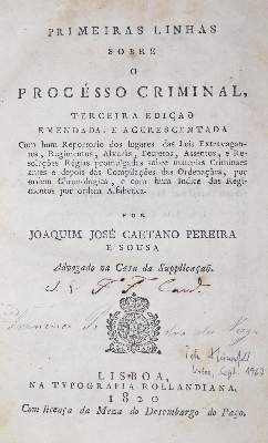 Bild Nr.1: 132-336 Pereira e Sousa,J.J.C.: (Juridica und Kriminologie)