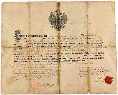 Bild Nr.1: 132-366 Urkunde.: (Militaria, Handschriften)