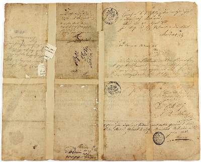 Bild Nr.2: 132-366 Urkunde.: (Militaria, Handschriften)