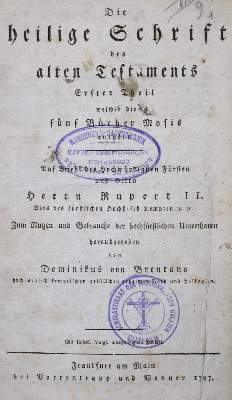 Bild Nr.1: 132-40 Brentano,D.v. (Hrsg.).: (Bibeln)